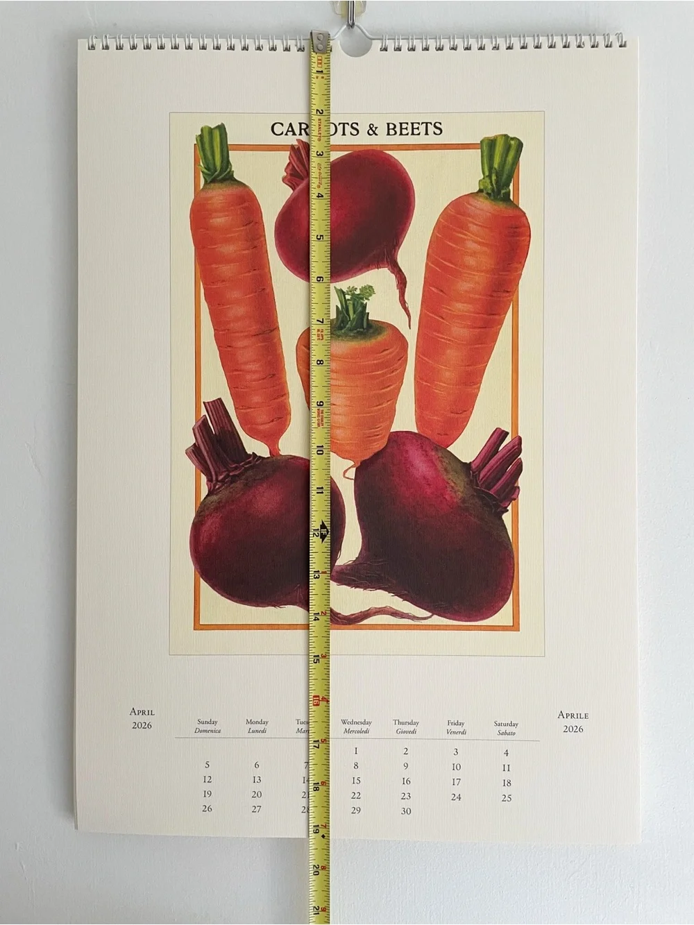 Cavallini 2026 Farmers Market Wall Calendar Vintage Botanical Vegetable Art NEW
